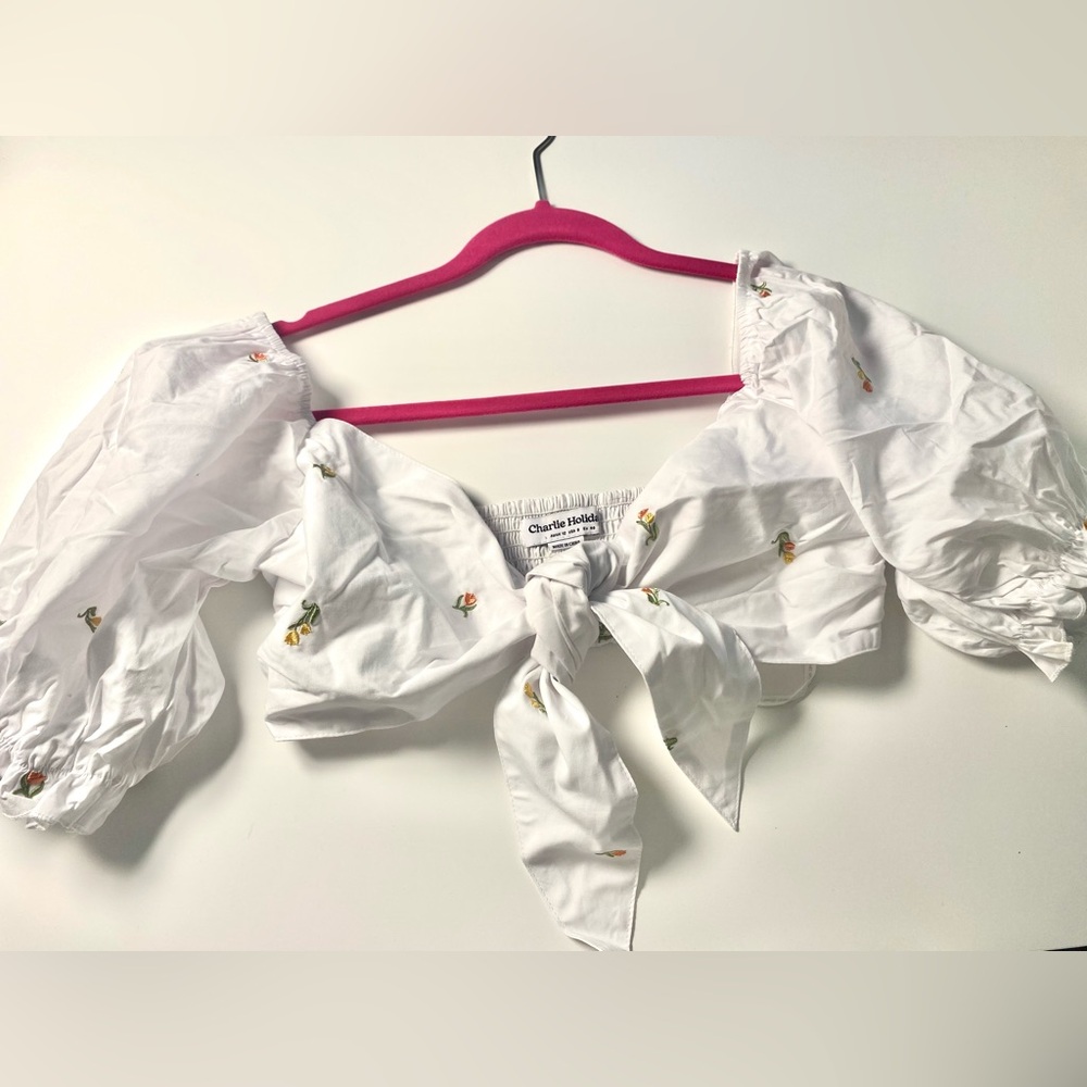 Charlie Holiday Ivy Cotton Crop Top